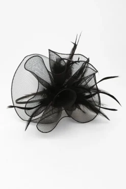 Quiz Wedding Accessories|Hair Accessories>Black Feather Headband Fascinator