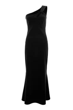 Quiz Evening Dresses|Wedding Guest Dresses>Black Fishtail Midaxi Dress