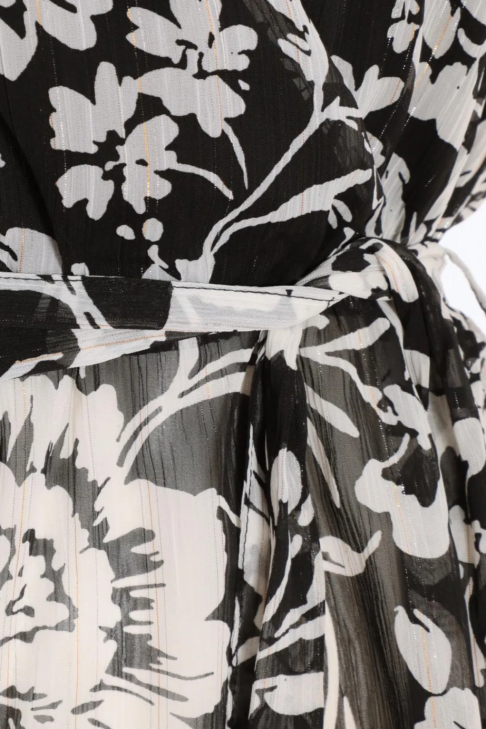Quiz Shirts & Blouses|Day Tops>Black Floral Chiffon Wrap Top