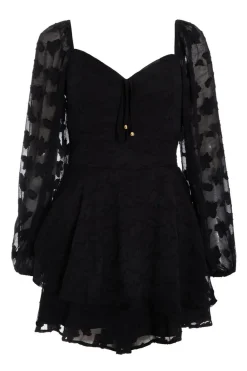 Quiz Summer Clothes|Florals>Floral Jacquard Tiered Playsuit