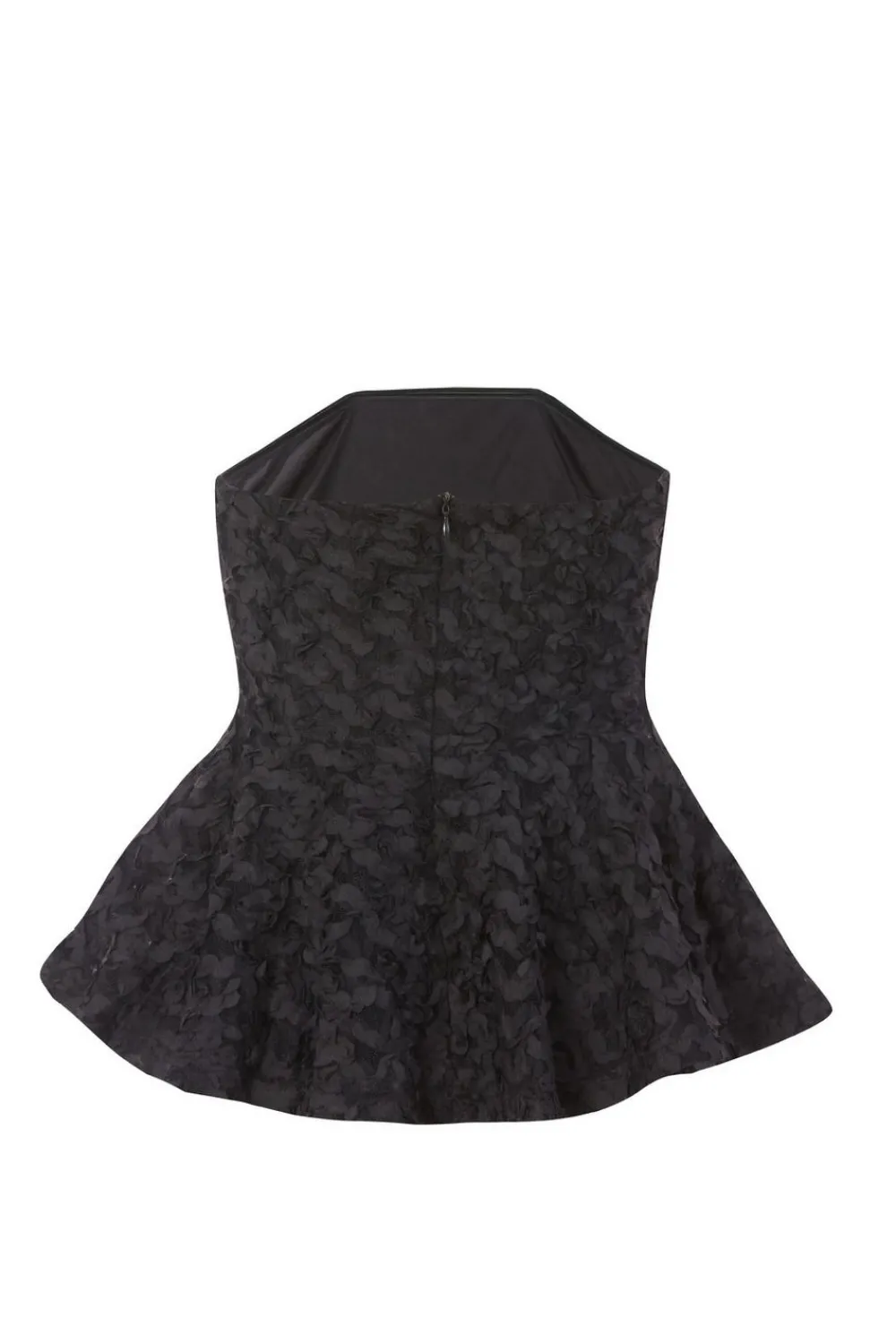 Quiz Going Out Tops|Tops>Black Floral Textured Peplum Top