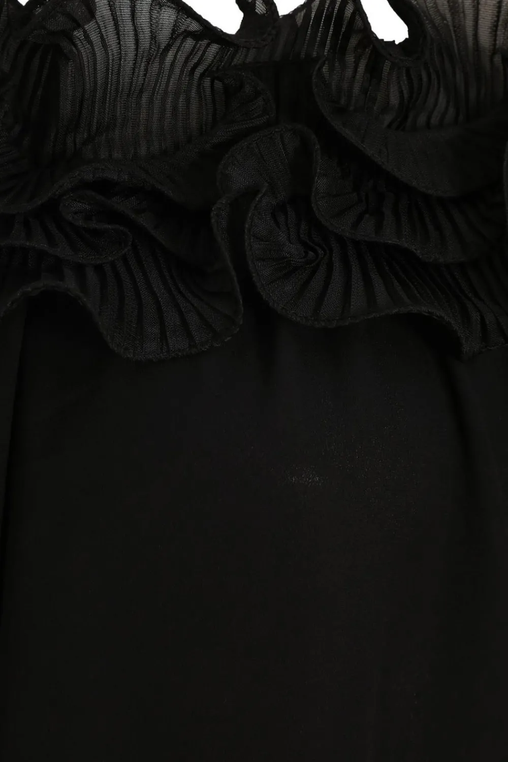 Quiz Bardot Tops|Tops>Black Frill Bardot Top