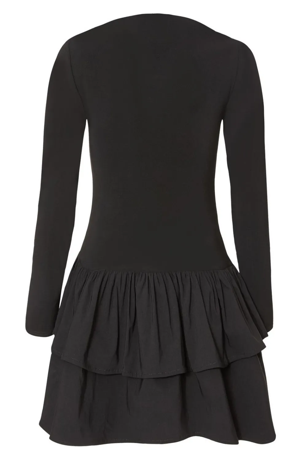 Quiz Going Out|Dresses>Black Frill Mini Dress