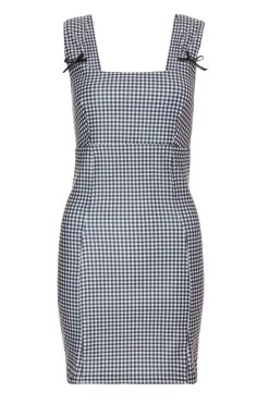 Quiz Summer Clothes|Dresses>Black Gingham Mini Dress