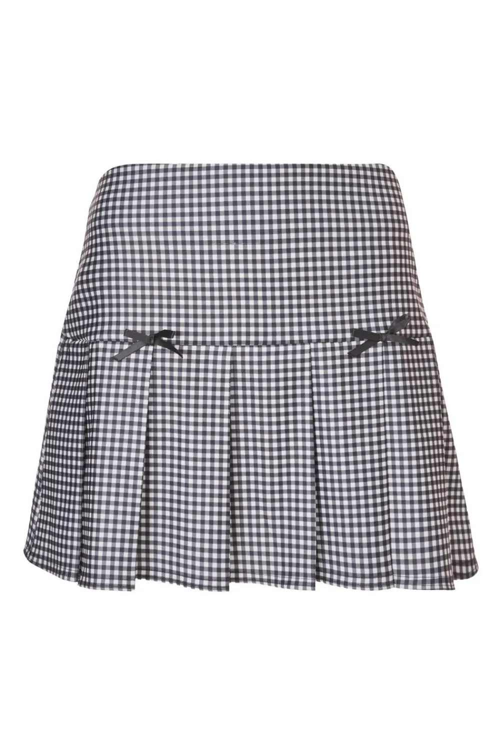 Quiz Workwear|Summer Clothes>Black Gingham Pleated Skirt