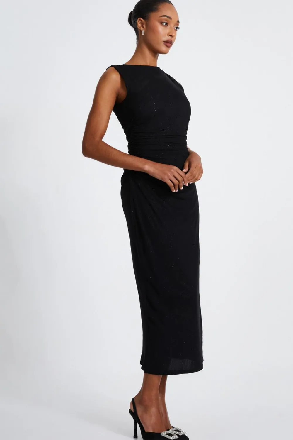 Quiz Evening Dresses|Occasion Dresses>Glitter Mesh Midaxi Dress