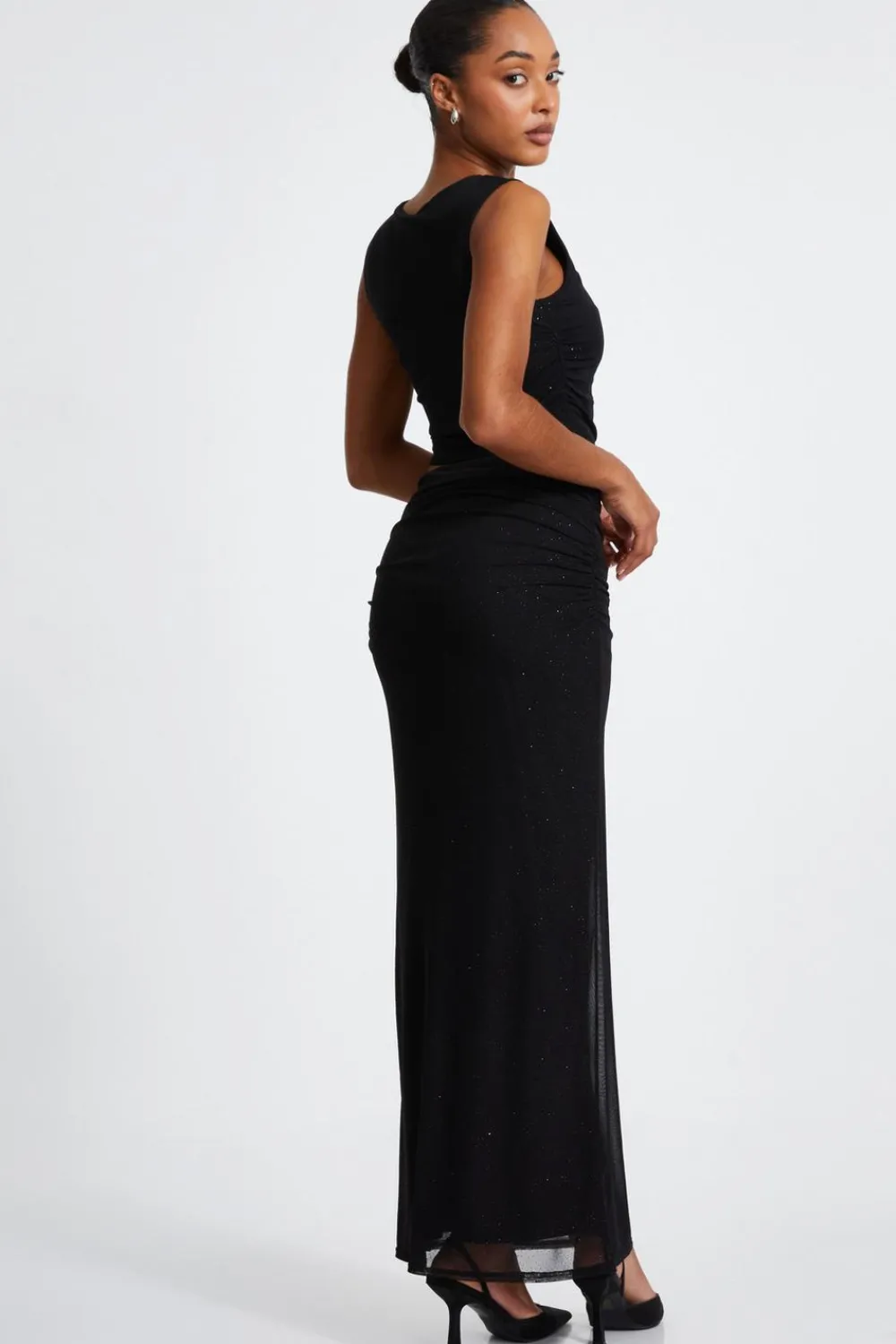 Quiz Skirts|Co-Ords>Glitter Mesh Midaxi Skirt