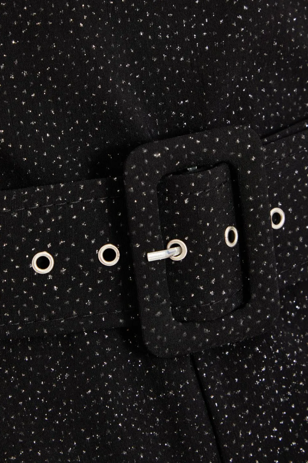 Quiz Playsuits|Playsuits>Black Glitter Skort Playsuit