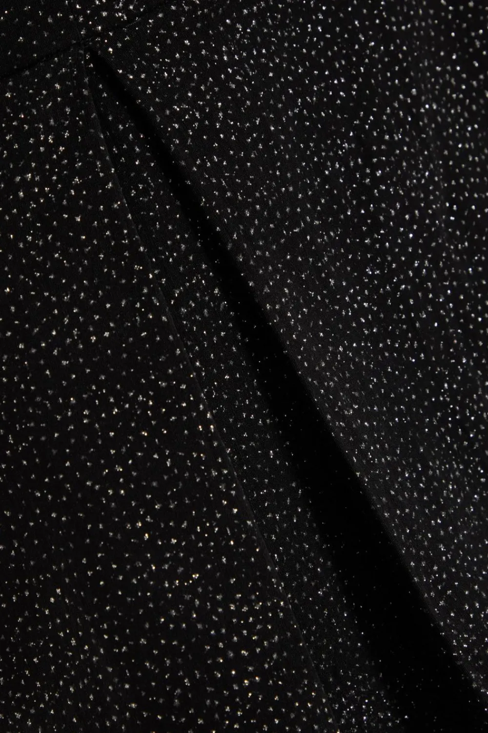 Quiz Going Out Tops|Crop Tops>Black Glitter Strapless Peplum Top