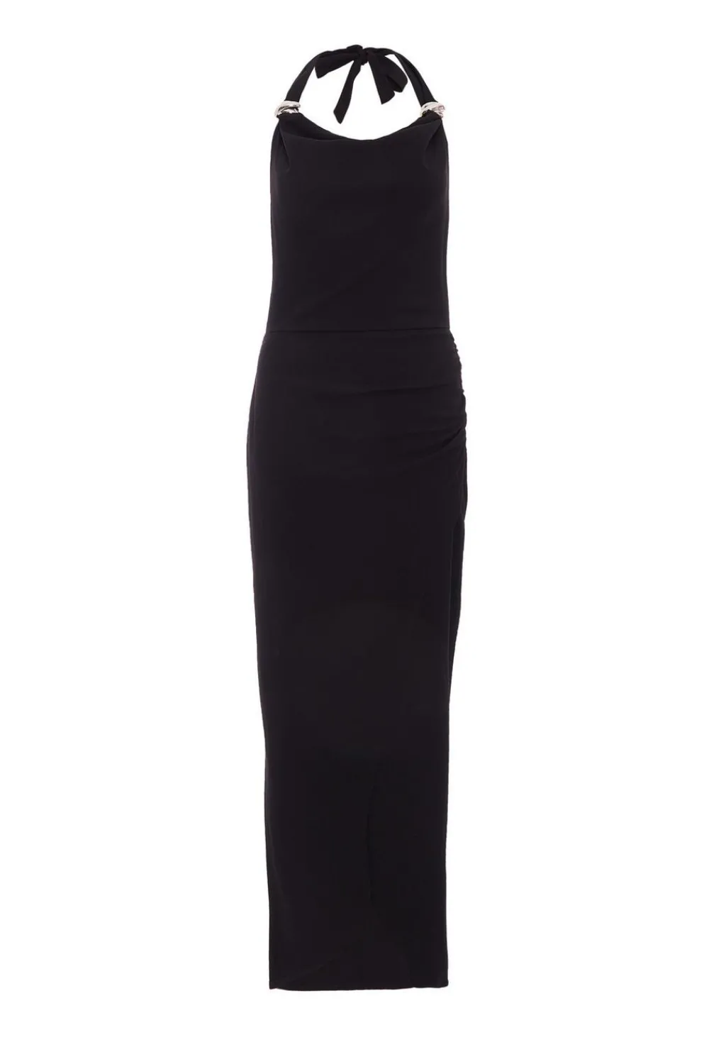 Quiz Evening Dresses|Wedding Guest Dresses>Black Halter Neck Maxi Dress