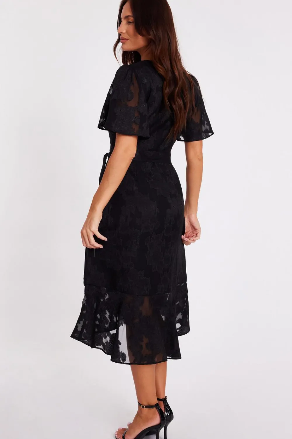 Quiz Evening Dresses|Day At The Races>Jacquard Wrap Midi Dress