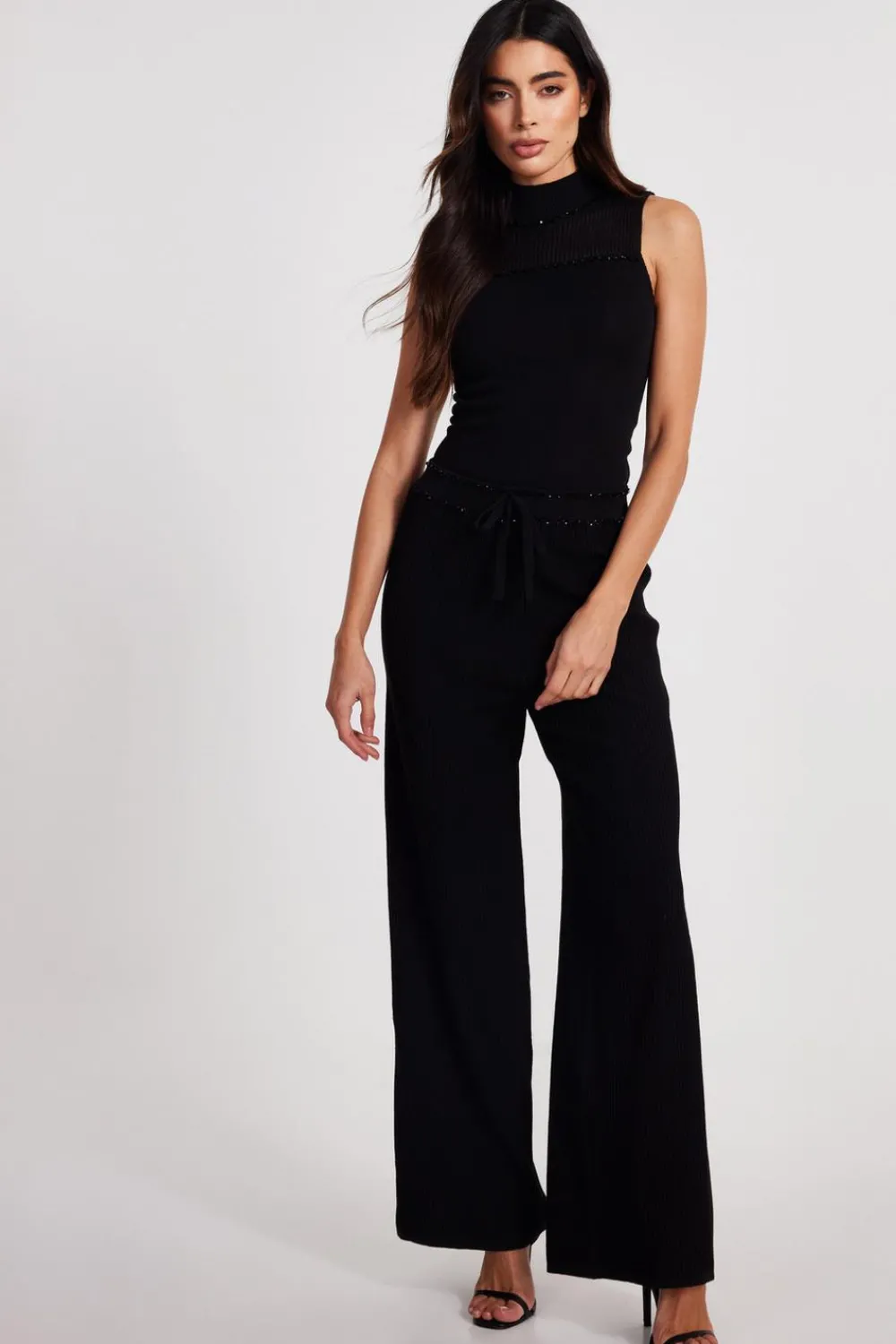 Quiz Workwear|Trousers>Knit Beaded Trousers