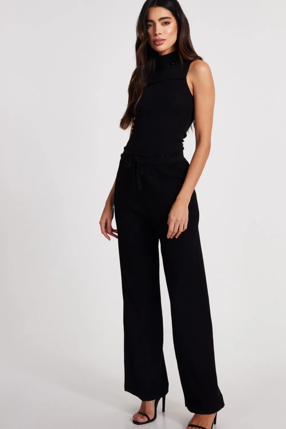 Quiz Workwear|Trousers>Knit Beaded Trousers