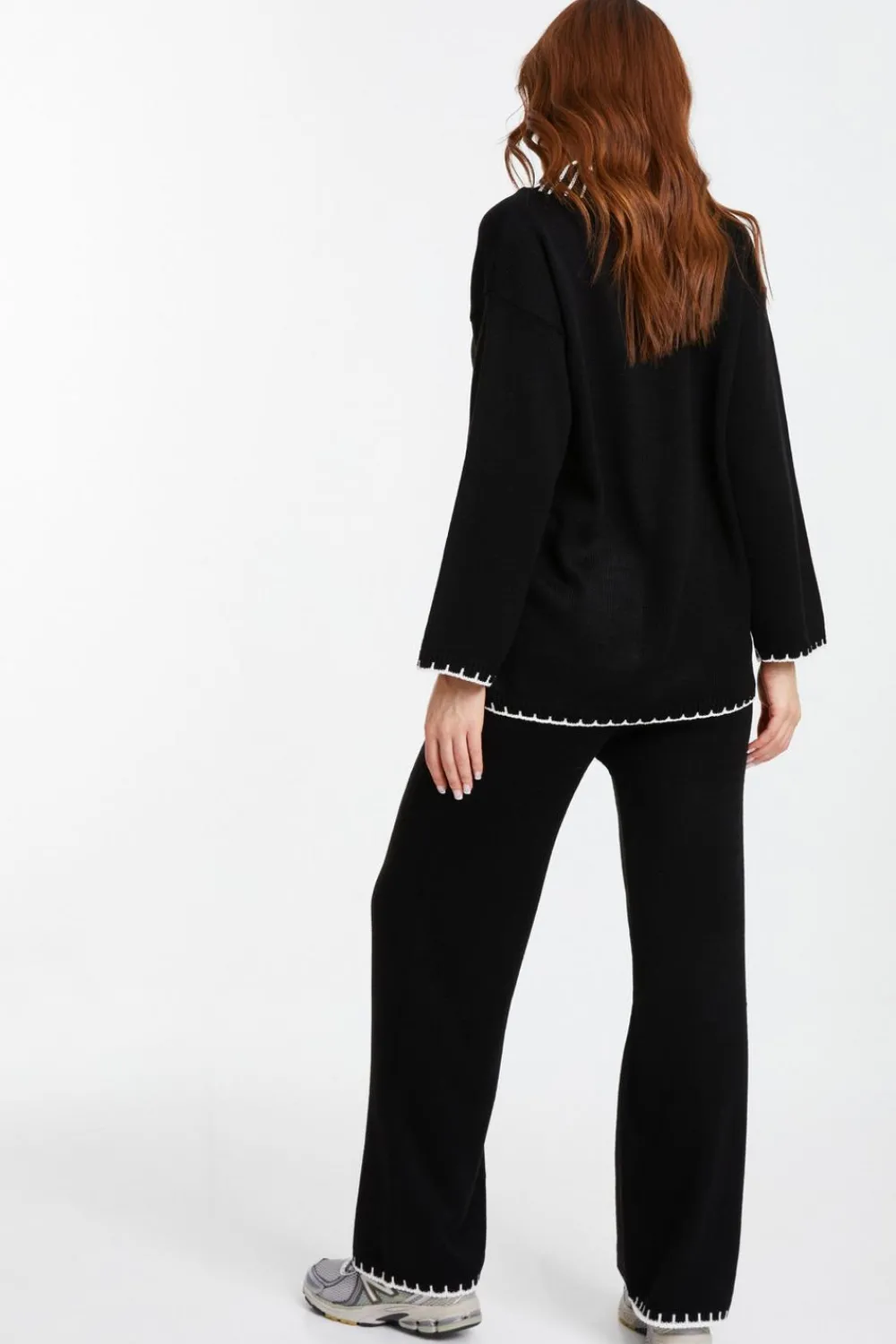 Quiz Knitwear|Jumpers>Knit Contrast Stich Jumper