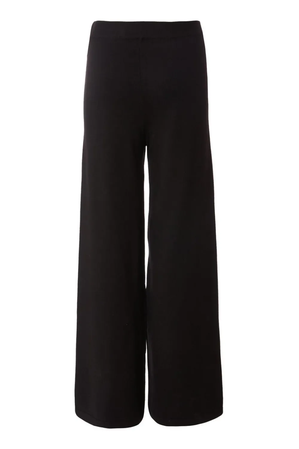 Quiz Workwear|Trousers>Black Knit Palazzo Trousers