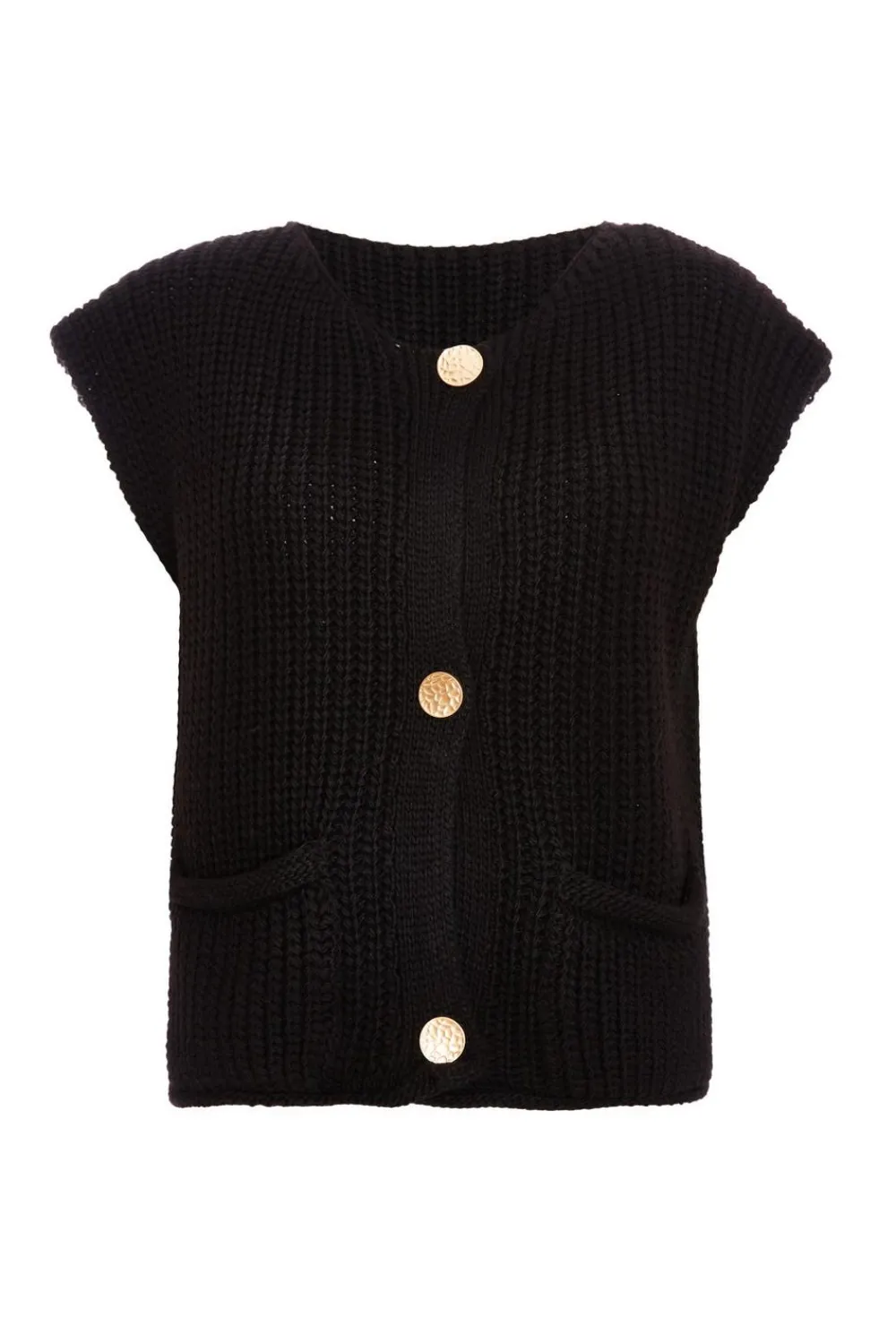 Quiz Knitwear|Casual Clothing>Knit Sleeveless Cardigan