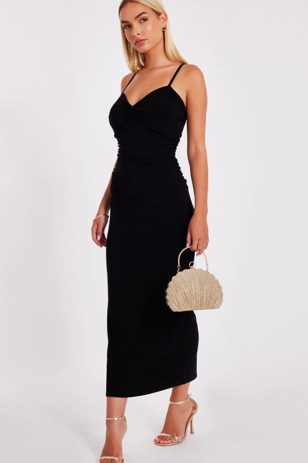 Quiz Going Out|Dresses>Knot Detail Midaxi Dress