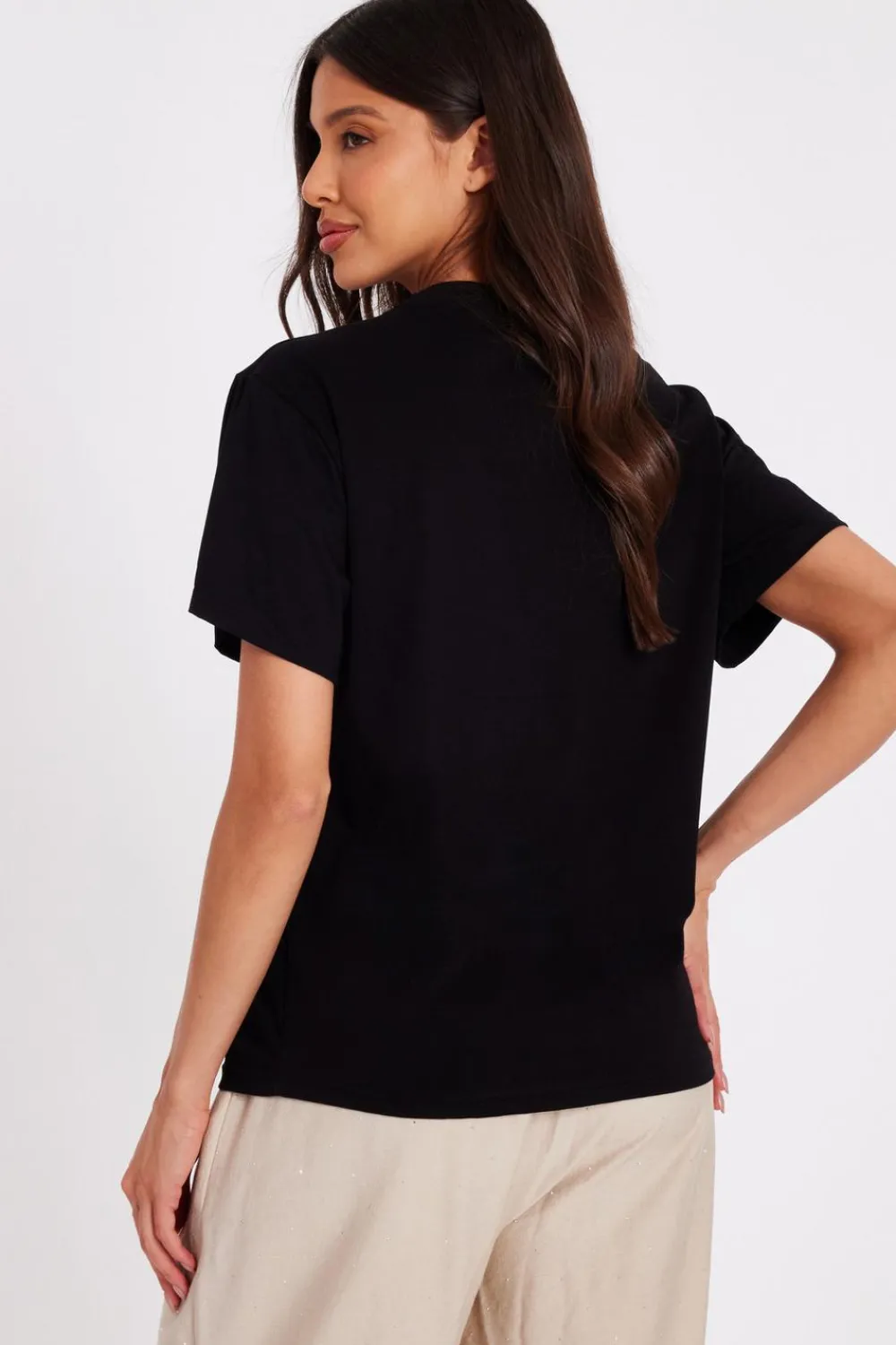 Quiz T-Shirts|Going Out Tops>Black Leopard Print Cherry Top