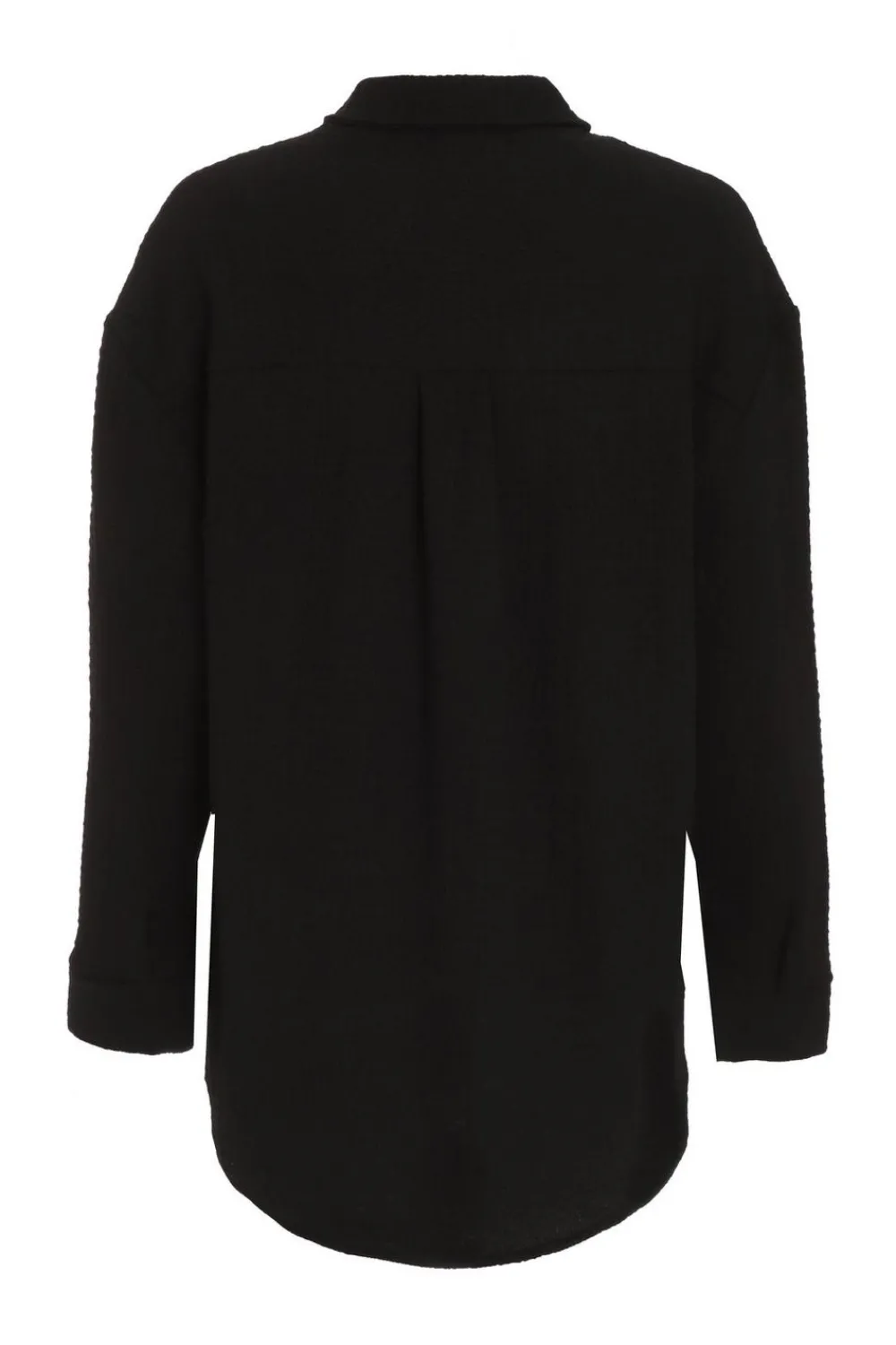 Quiz Shirts & Blouses|Day Tops>Black Long Sleeve Textured Shirt
