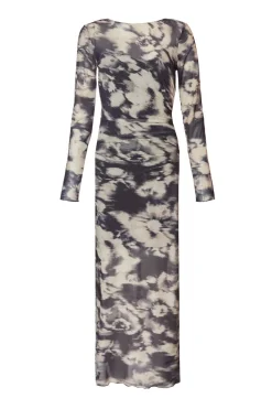 Quiz Workwear|Modest>Black Marble Print Midaxi Dress