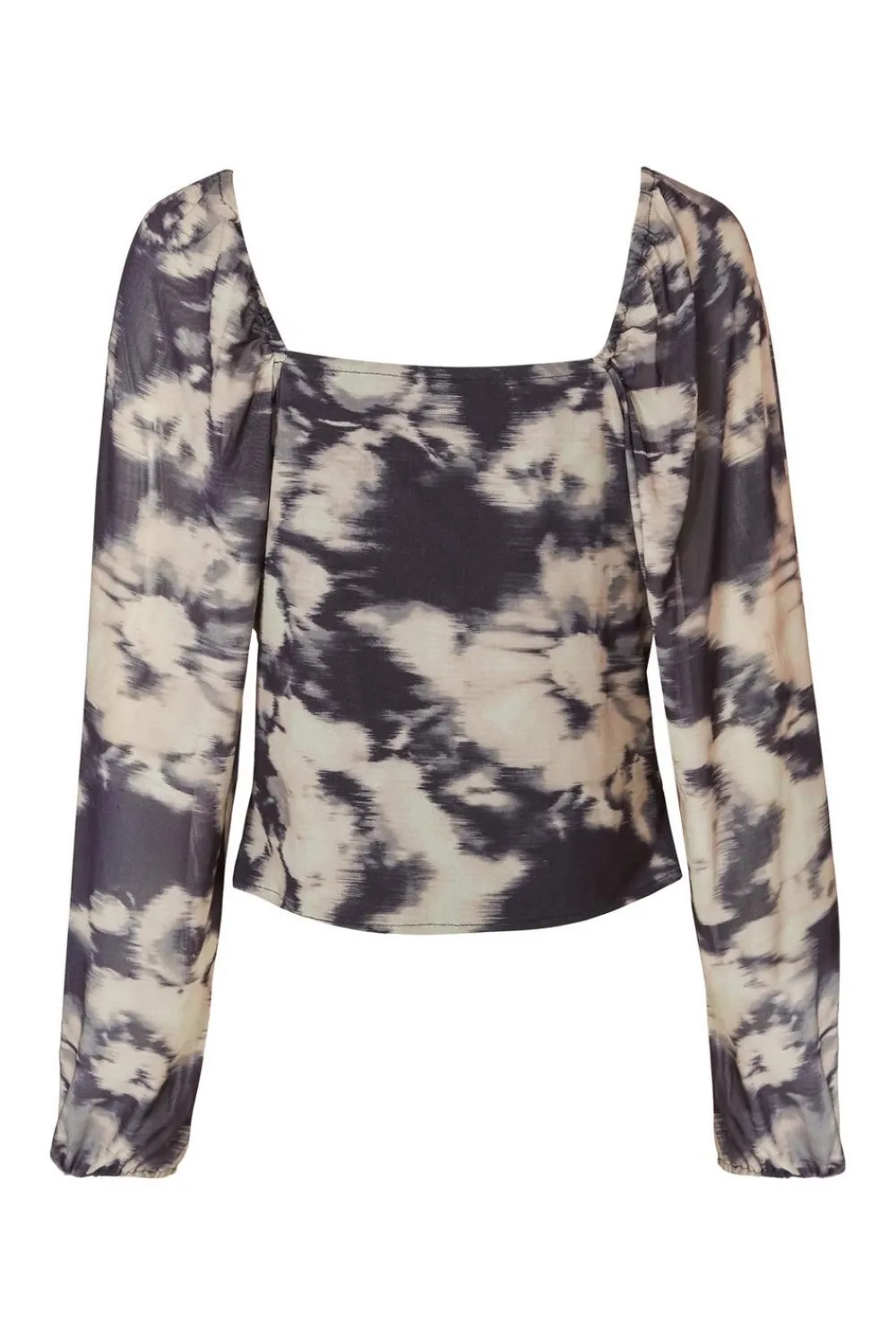 Quiz Summer Tops|Going Out Tops>Black Marble Print Tie Front Top