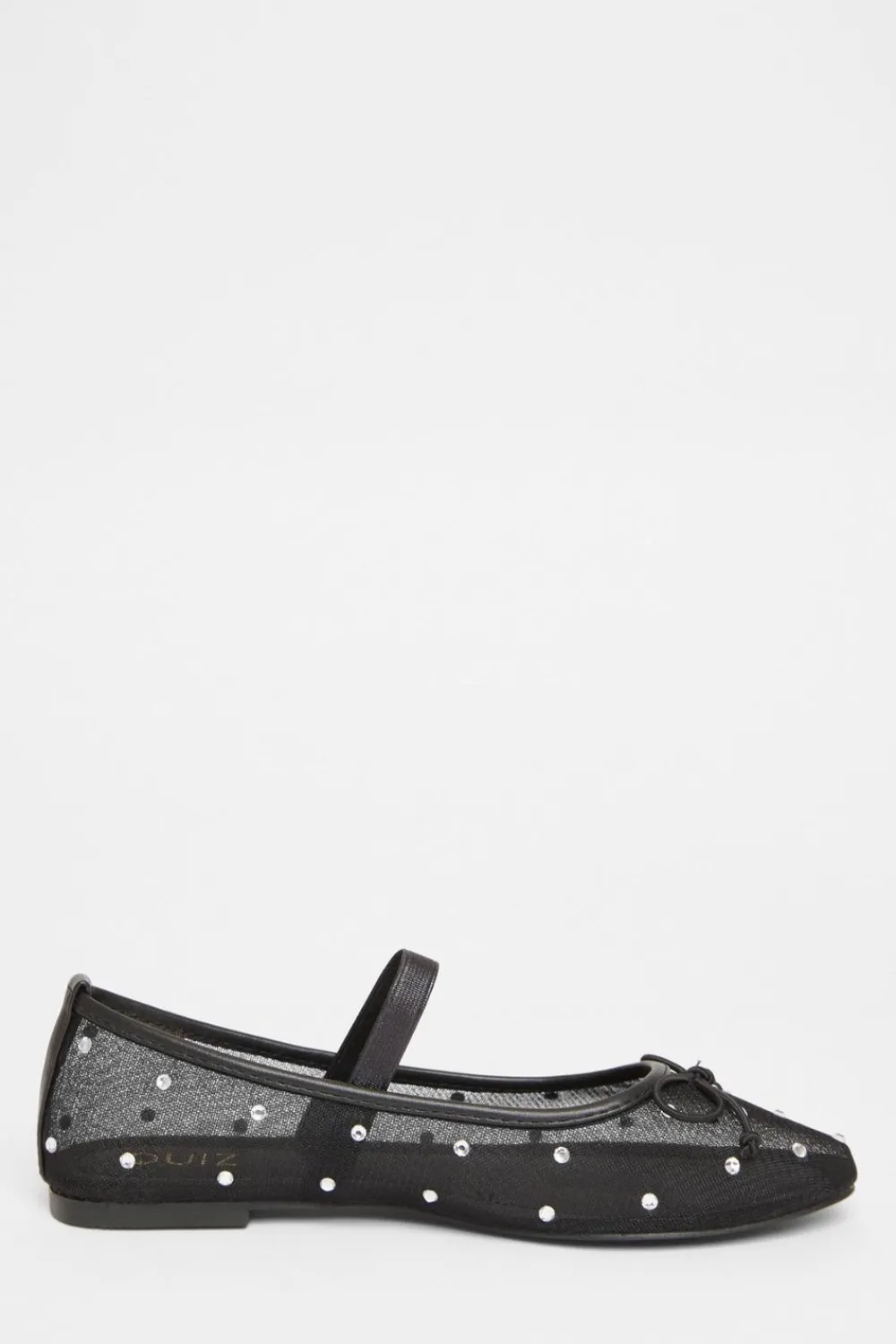 Quiz Pumps|Flats>Mesh Diamante Bow Pumps
