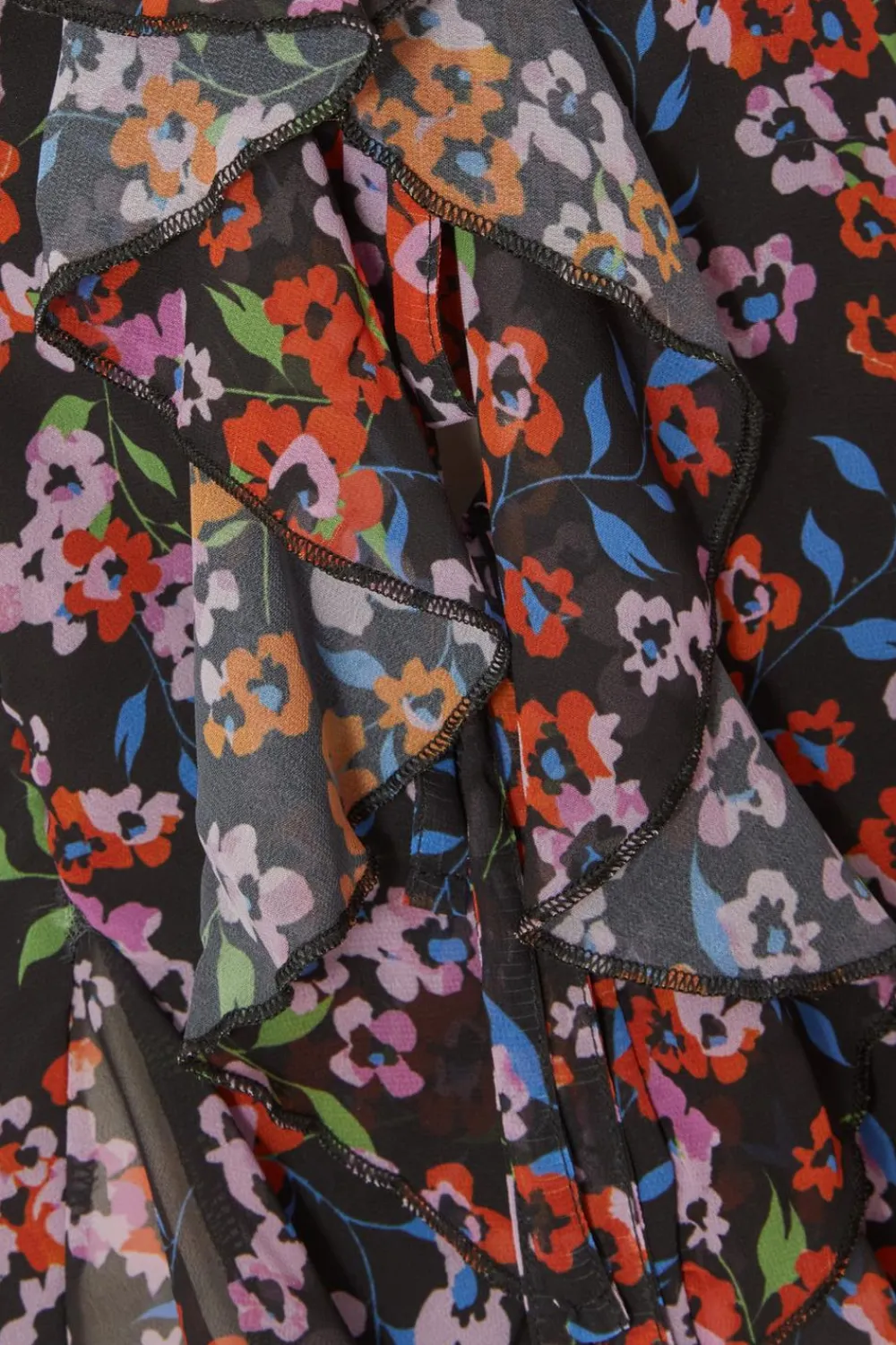 Quiz Going Out Tops|Day Tops>Black Mesh Floral Blouse