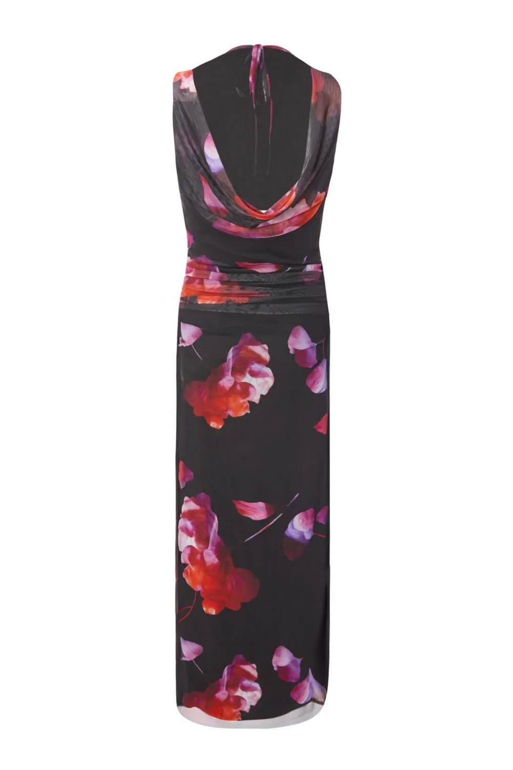 Quiz Summer Clothes|Holiday>Black Mesh Floral Midaxi Dress