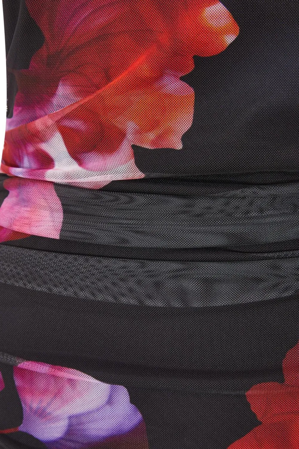 Quiz Summer Clothes|Holiday>Black Mesh Floral Midaxi Dress