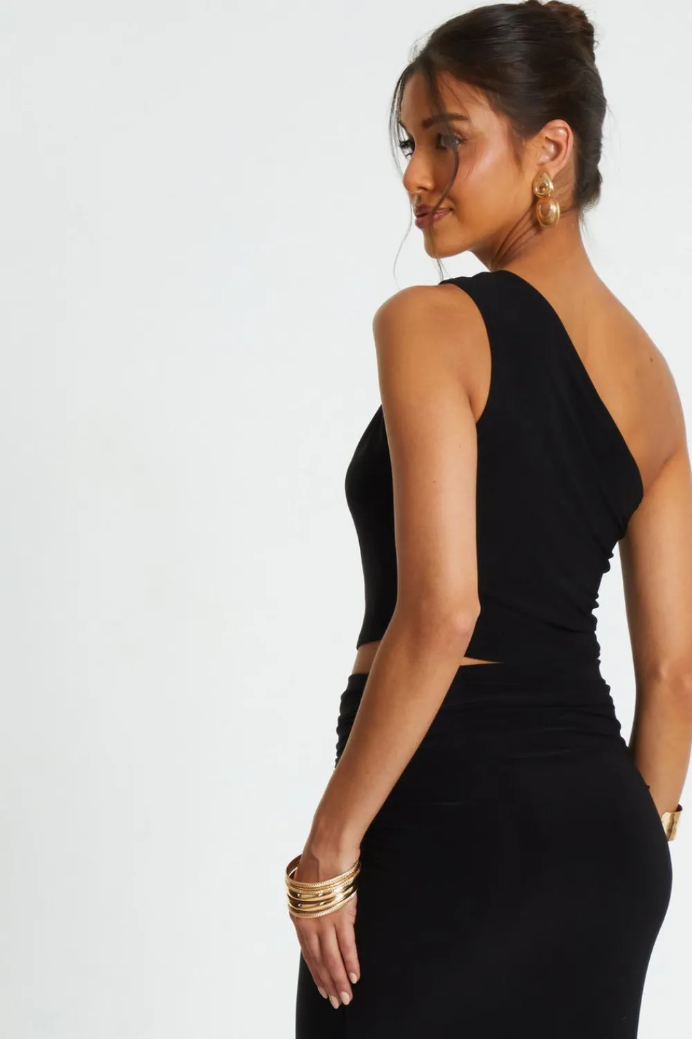 Quiz Going Out Tops|Tops>One Shoulder Crop Top