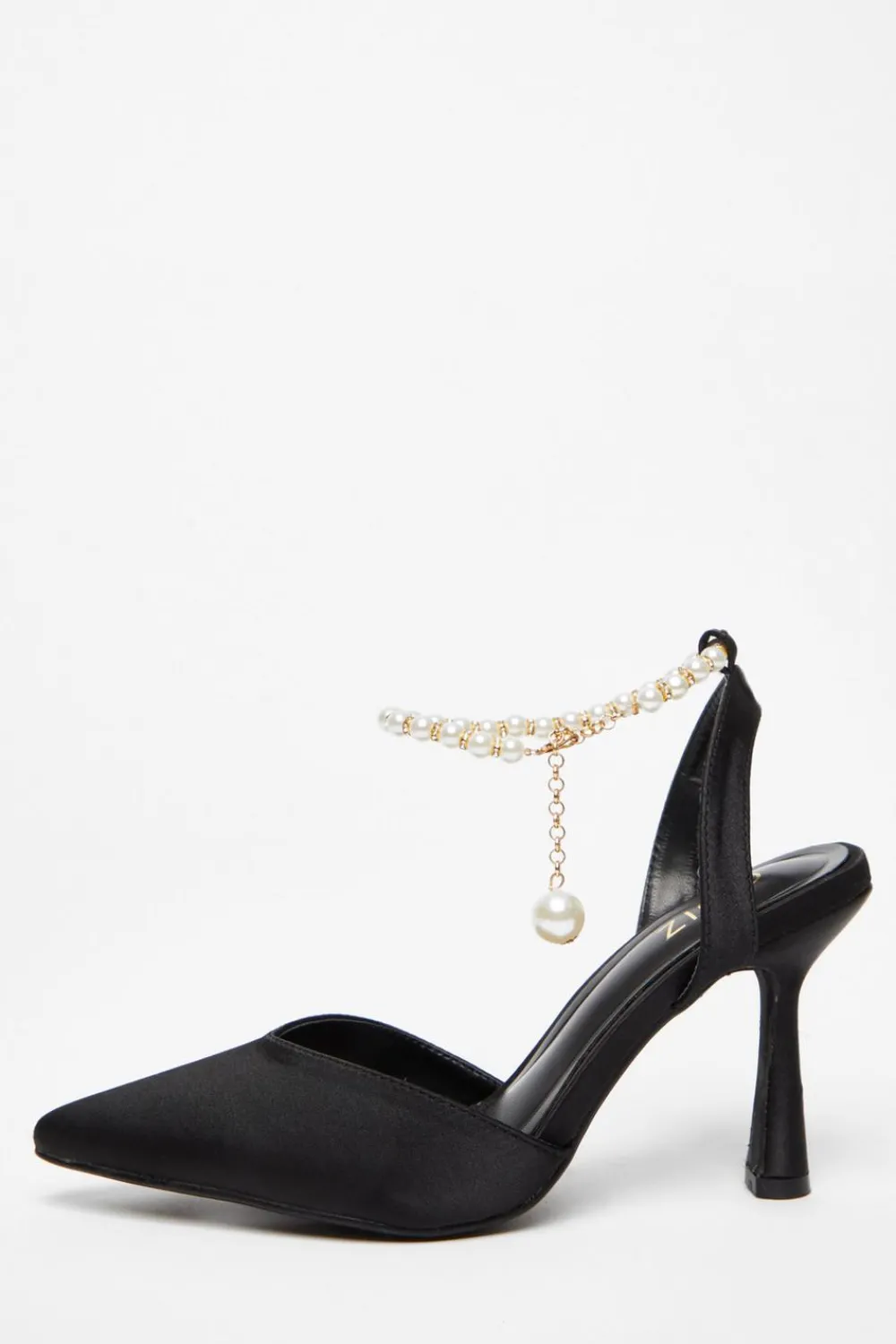 Quiz Occasion Shoes|Heels>Pearl Strap Court Heel