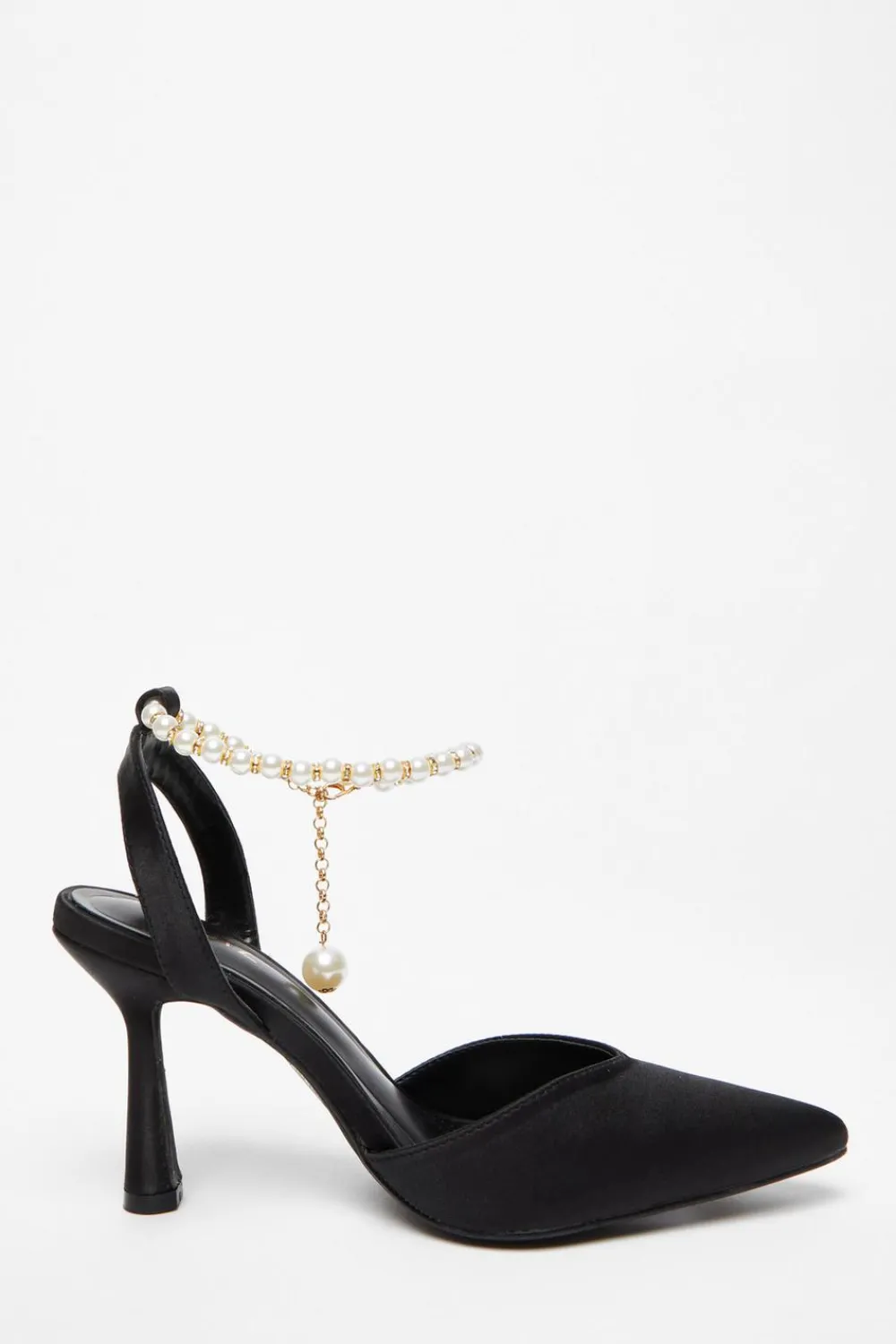 Quiz Occasion Shoes|Heels>Pearl Strap Court Heel