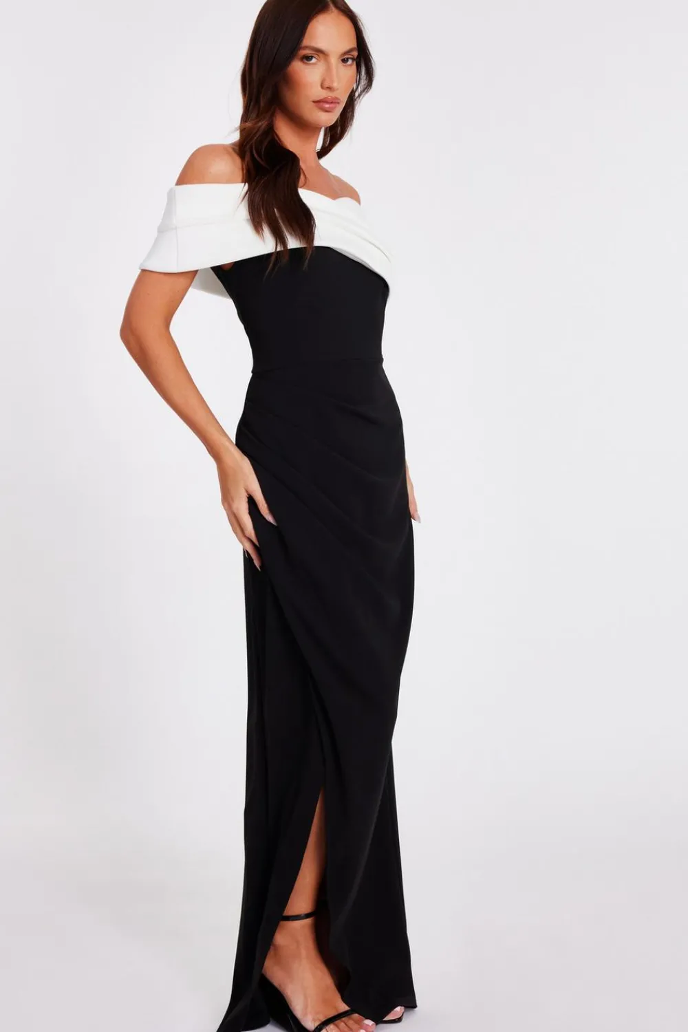 Quiz Prom Dresses|Prom & Ball>Pleated Bardot Maxi Dress