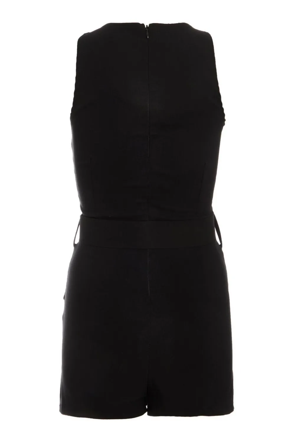 Quiz Playsuits|Summer Clothes>Black Pleated Skort Playsuit