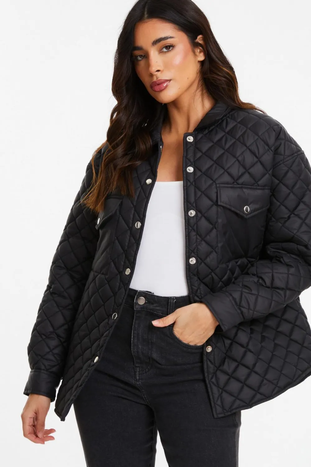 Quiz Jackets & Coats|Casual Clothing>Quilted Shacket