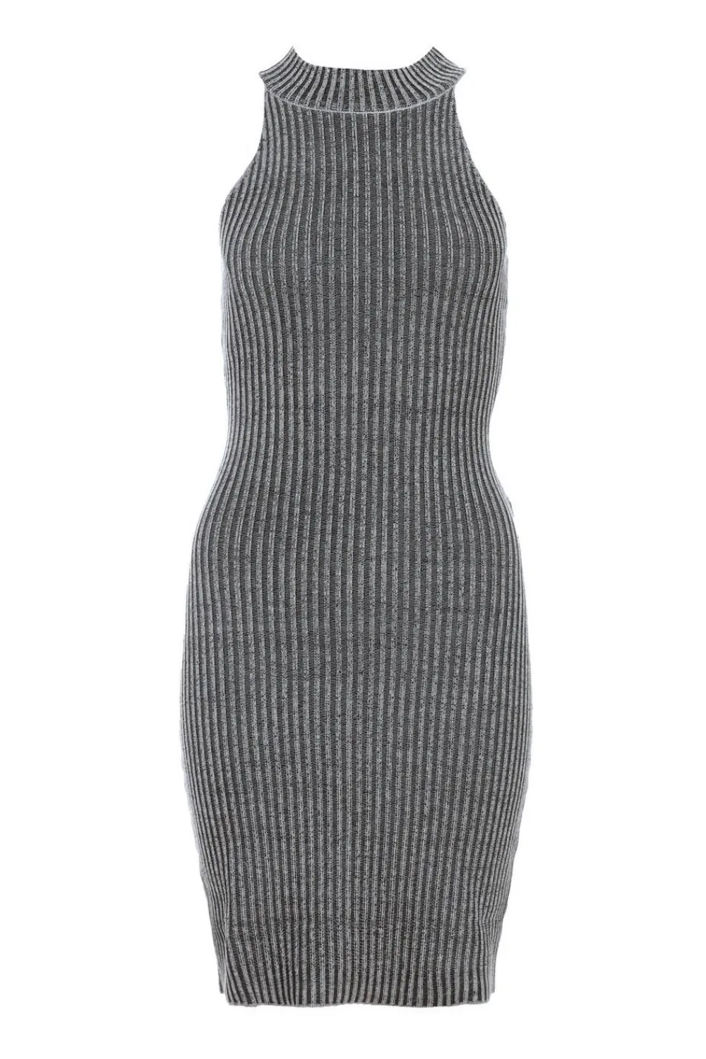 Quiz Mini Dresses|Going Out Dresses>Black Ribbed Racer Mini Dress