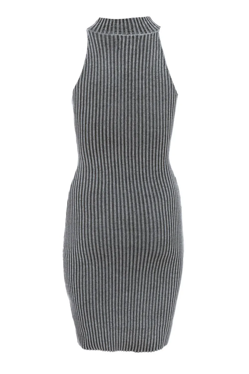 Quiz Mini Dresses|Going Out Dresses>Black Ribbed Racer Mini Dress