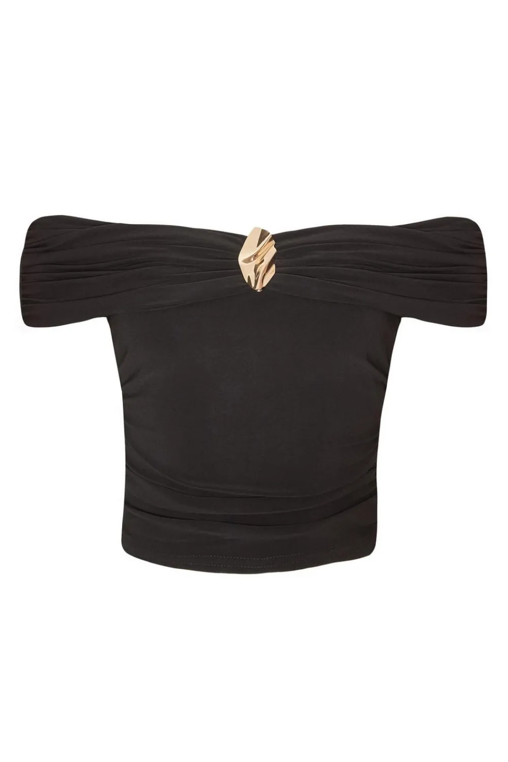 Quiz Going Out Tops|Crop Tops>Ruched Bardot Crop Top
