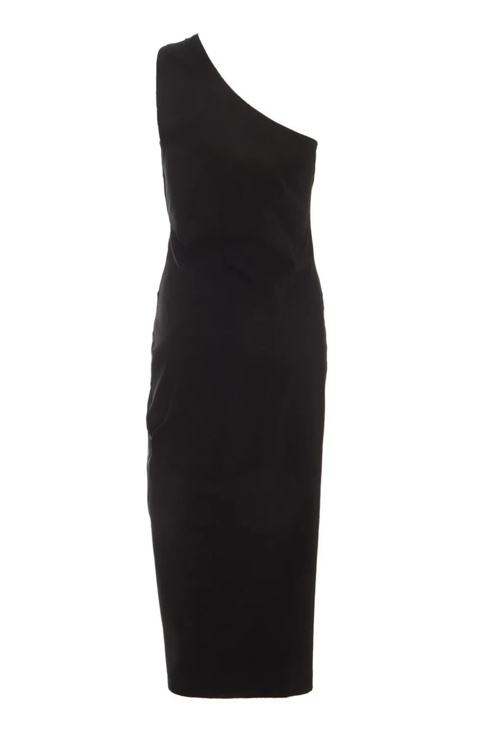 Quiz Midi Dresses|Bodycon Dresses>Black Ruched One Shoulder Midaxi Dress