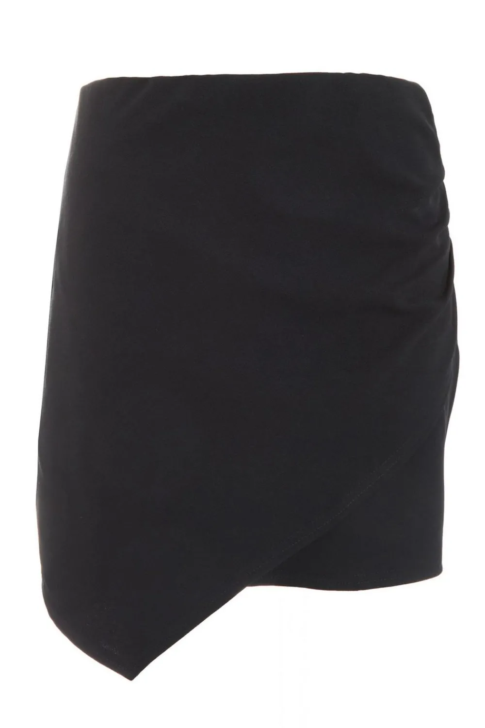 Quiz Workwear|Skirts>Black Ruched Wrap Mini Skirt