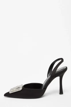 Quiz Occasion Shoes|Heels>Satin Brooch Court Heels