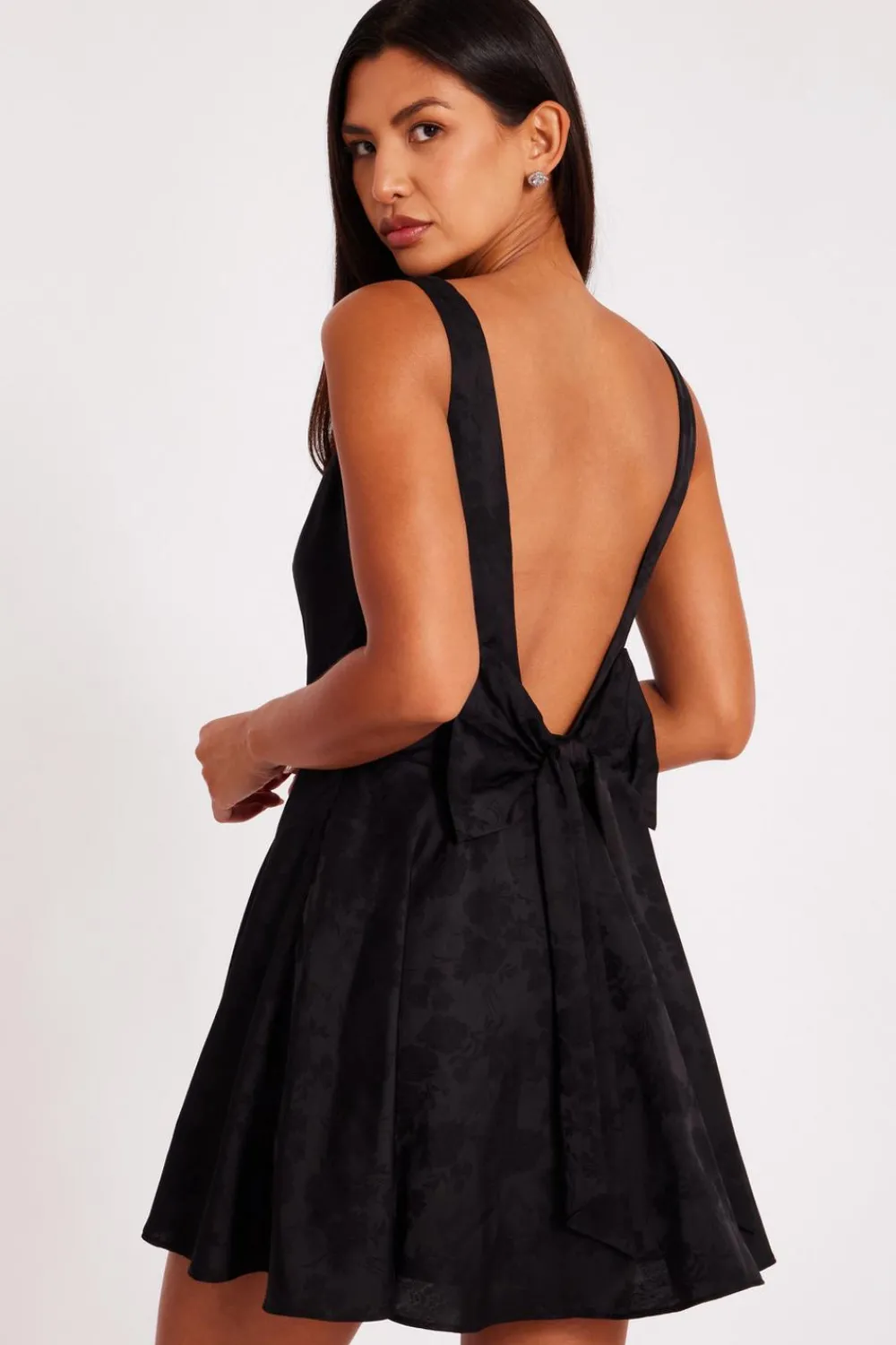Quiz Day At The Races|Dresses>Satin Jacquard Mini Dress
