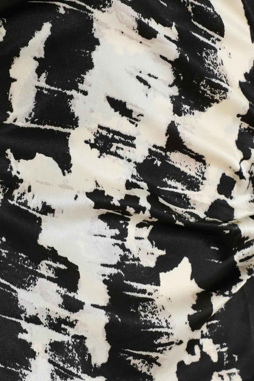 Quiz Wrap Dresses|Satin Dresses>Black Satin Marble Print Wrap Dress
