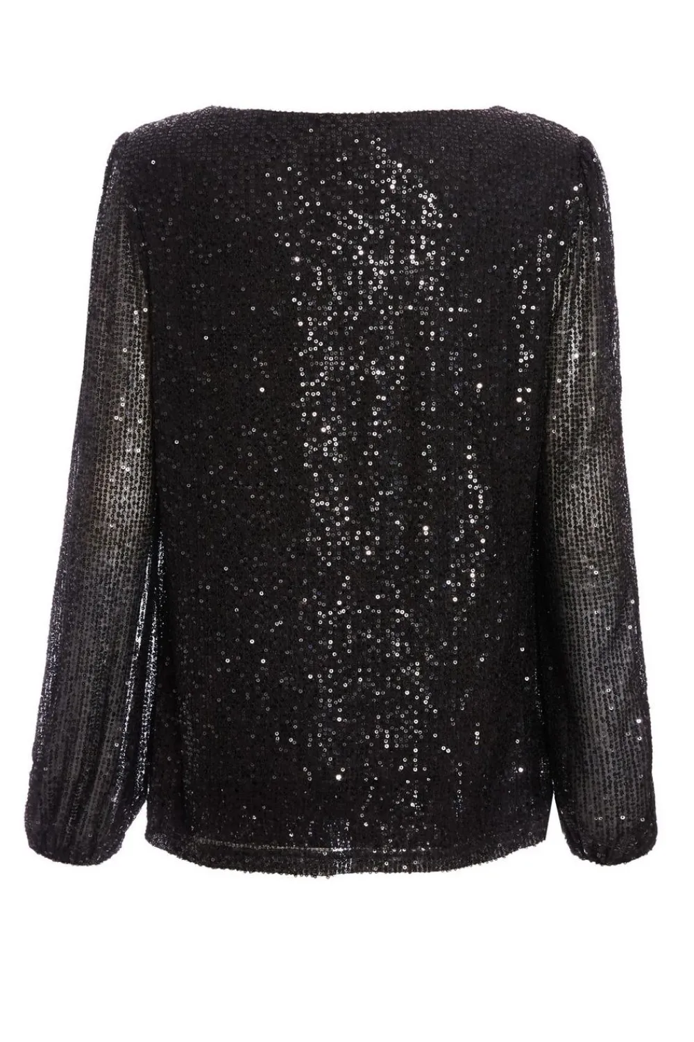 Quiz Going Out Tops|Tops>Black Sequin Drape Top