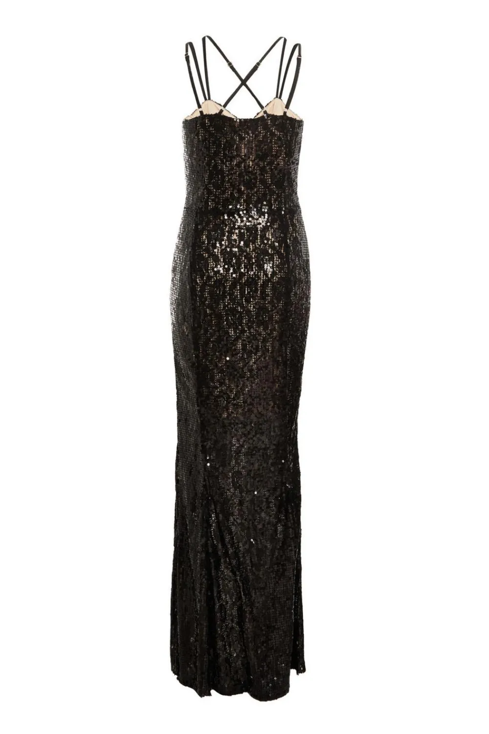Quiz Prom & Ball|Evening Dresses>Black Sequin Lace Fishtail Maxi Dress