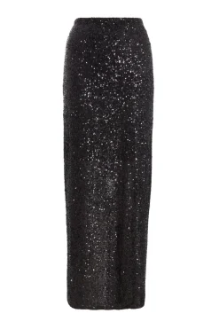 Quiz Skirts|Playsuits>Black Sequin Maxi Skirt