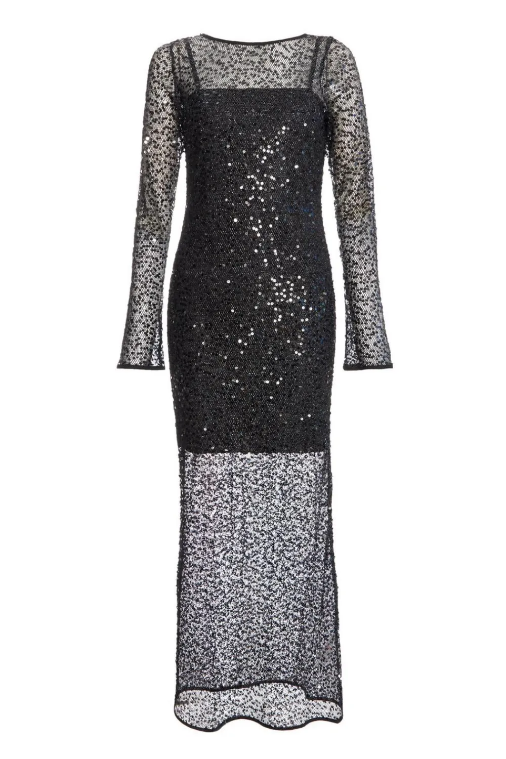 Quiz Prom & Ball|Prom Dresses>Black Sequin Mesh Maxi Dress