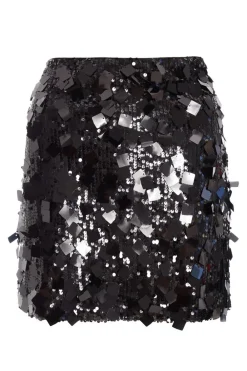 Quiz Skirts|Going Out>Black Sequin Mini Skirt