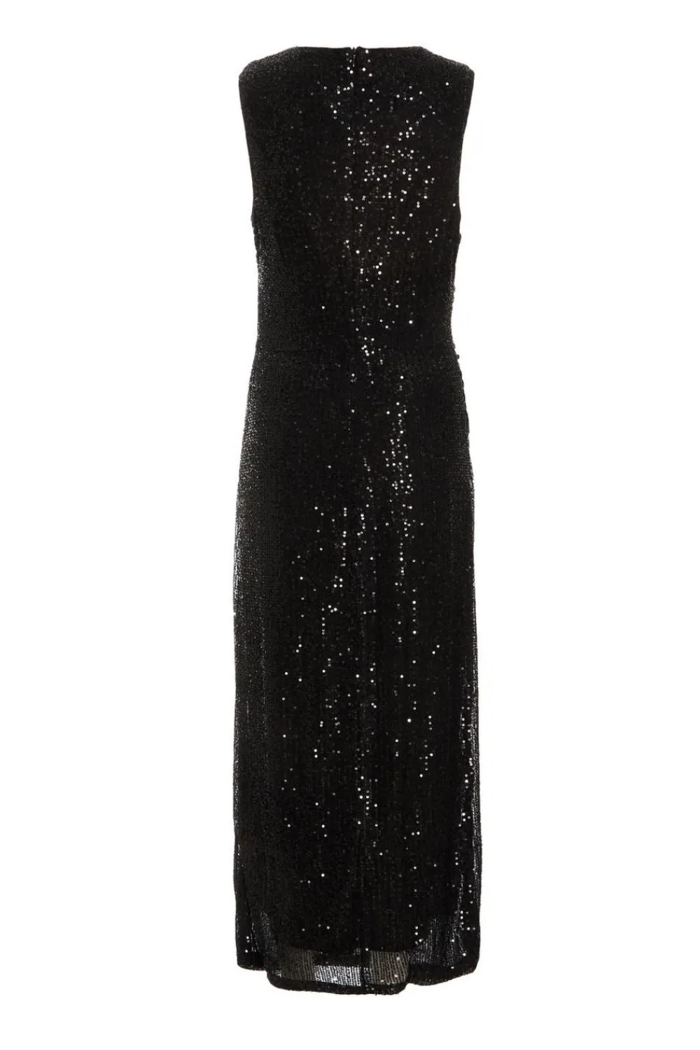 Quiz Evening Dresses|Midi Dresses>Black Sequin Ruched Side Midaxi Dress