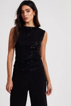 Quiz Going Out Tops|Tops>Sequin Vest Top